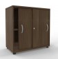 Preview: Schiebetürenschrank TEN 2 OH, 80 cm nussbaum